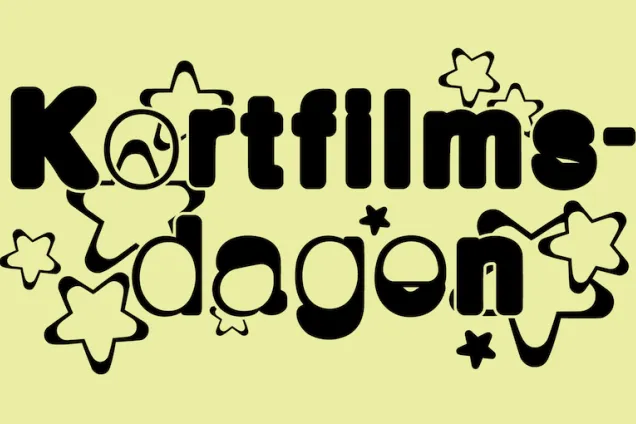 Kortfilmsdagen 2025 Panora.png Gul bakgrund med svart text. Bild.