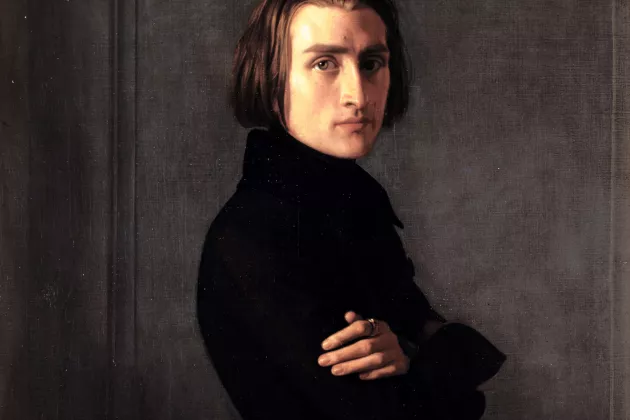 Porträtt Franz Liszt. Illustration.