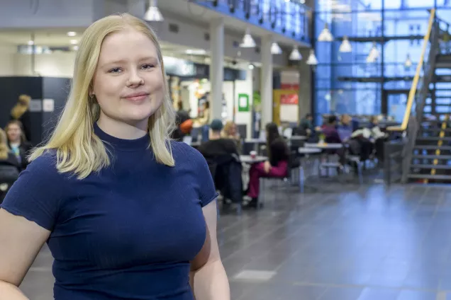 Maja Winberg, student på ämneslärarutbildningen i Lund