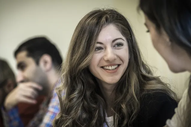 kursdeltagare diskuterar