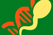 illustration av en spermie och DNA-sträng