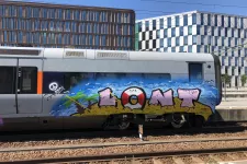 Graffiti på tåg