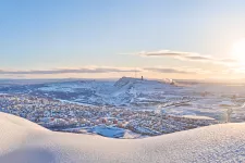 Utsikt över järnmalmsgruvan i Kiruna